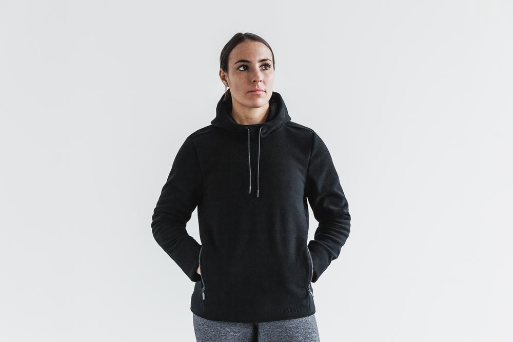 NOBULL Women's Arctic Pullover Hoodie - Black - Ireland (8251XCTRN)